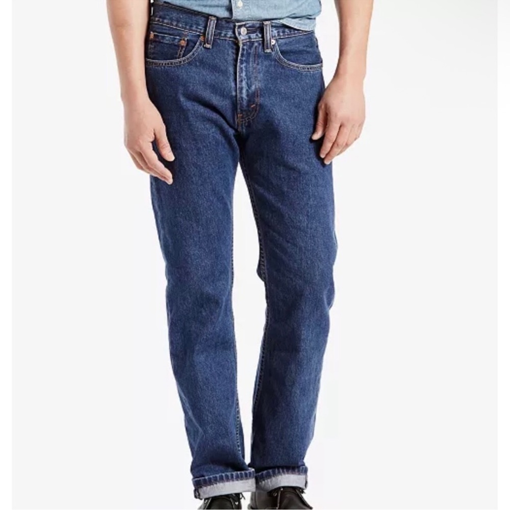 Levi’s 505 38x38 Dark Stonewash Regular Fit Jeans Straight Leg Denim